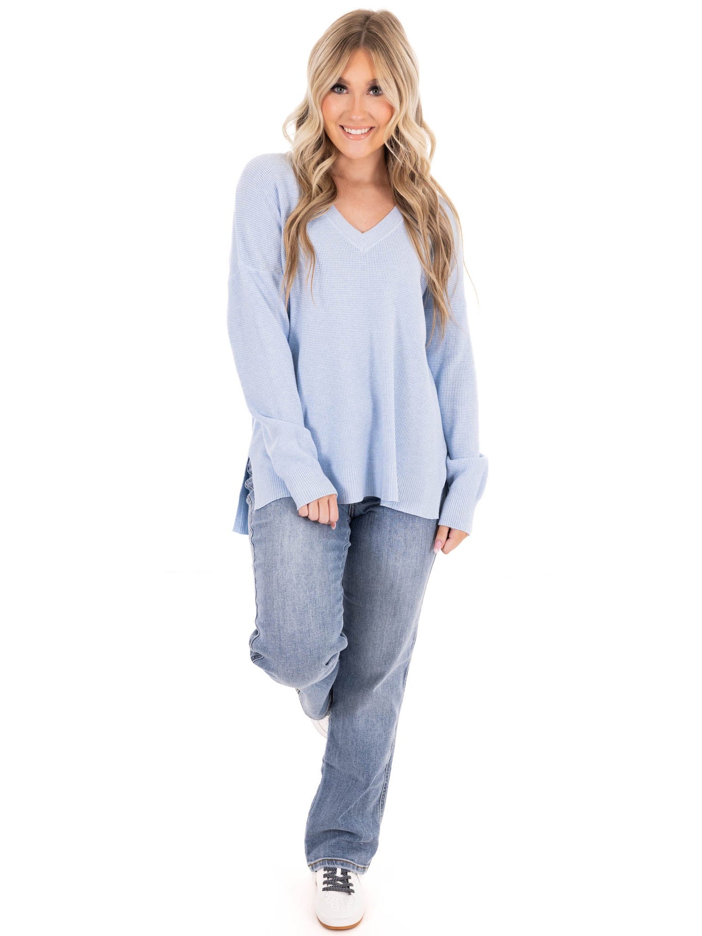 In My Dreams Waffle Knit Top