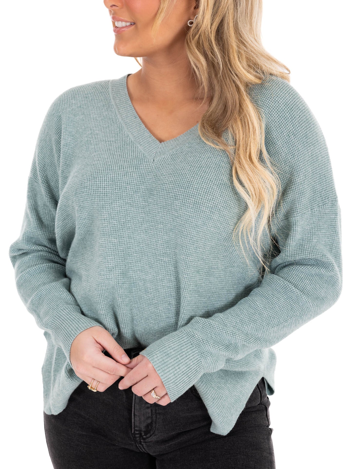 In My Dreams Waffle Knit Top