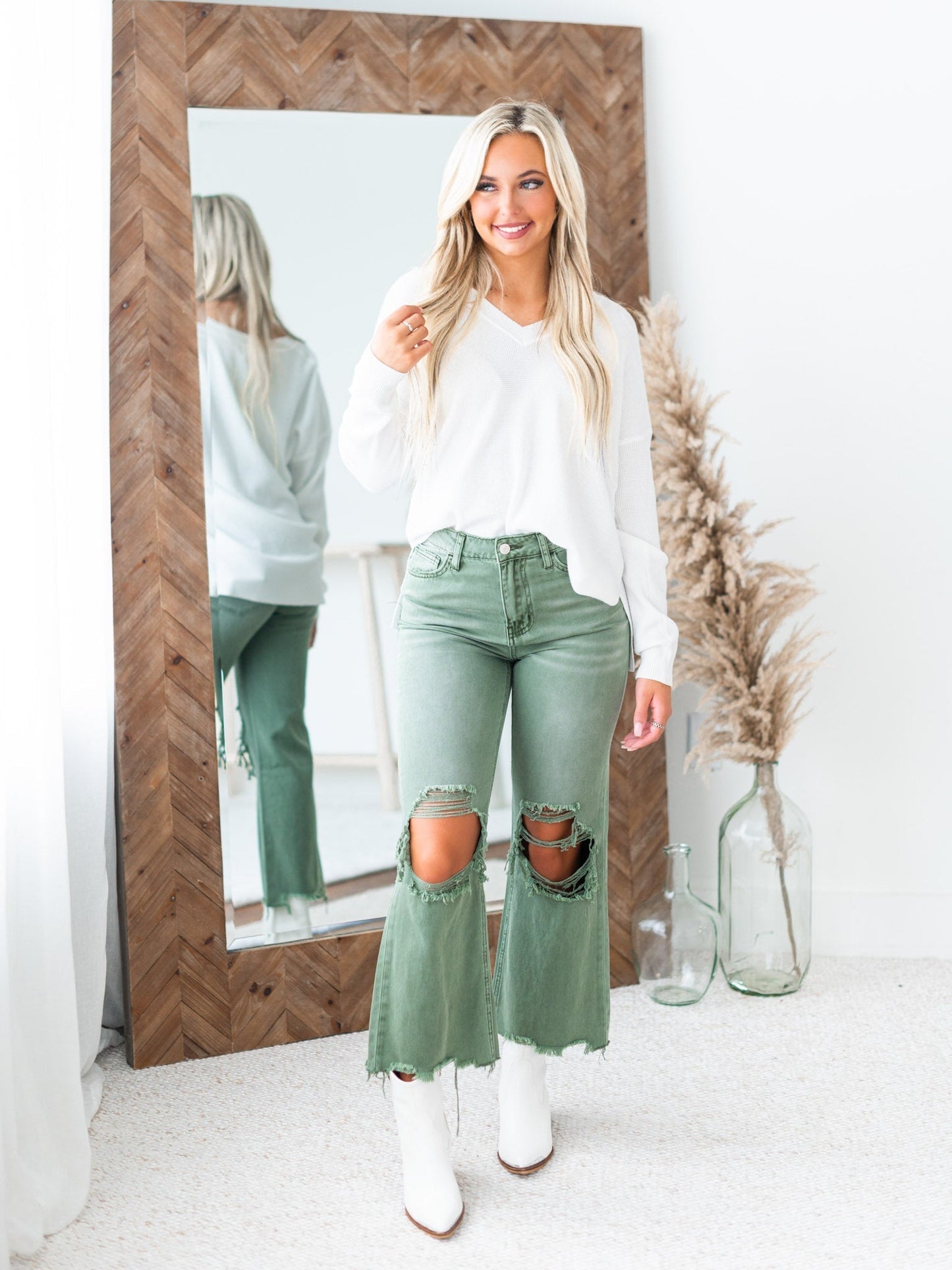 In My Dreams Waffle Knit Top
