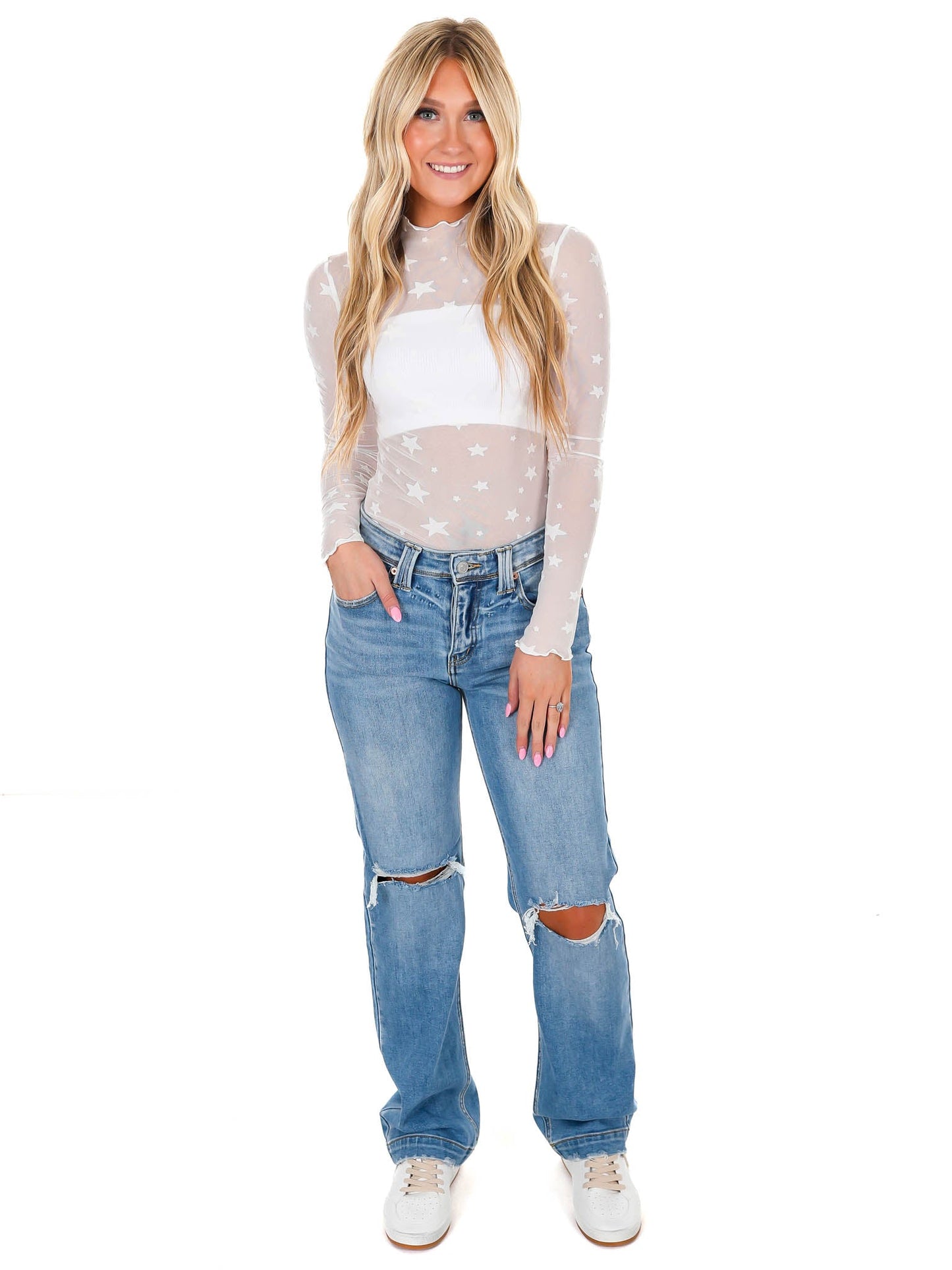 Star Player Mesh Crop Top