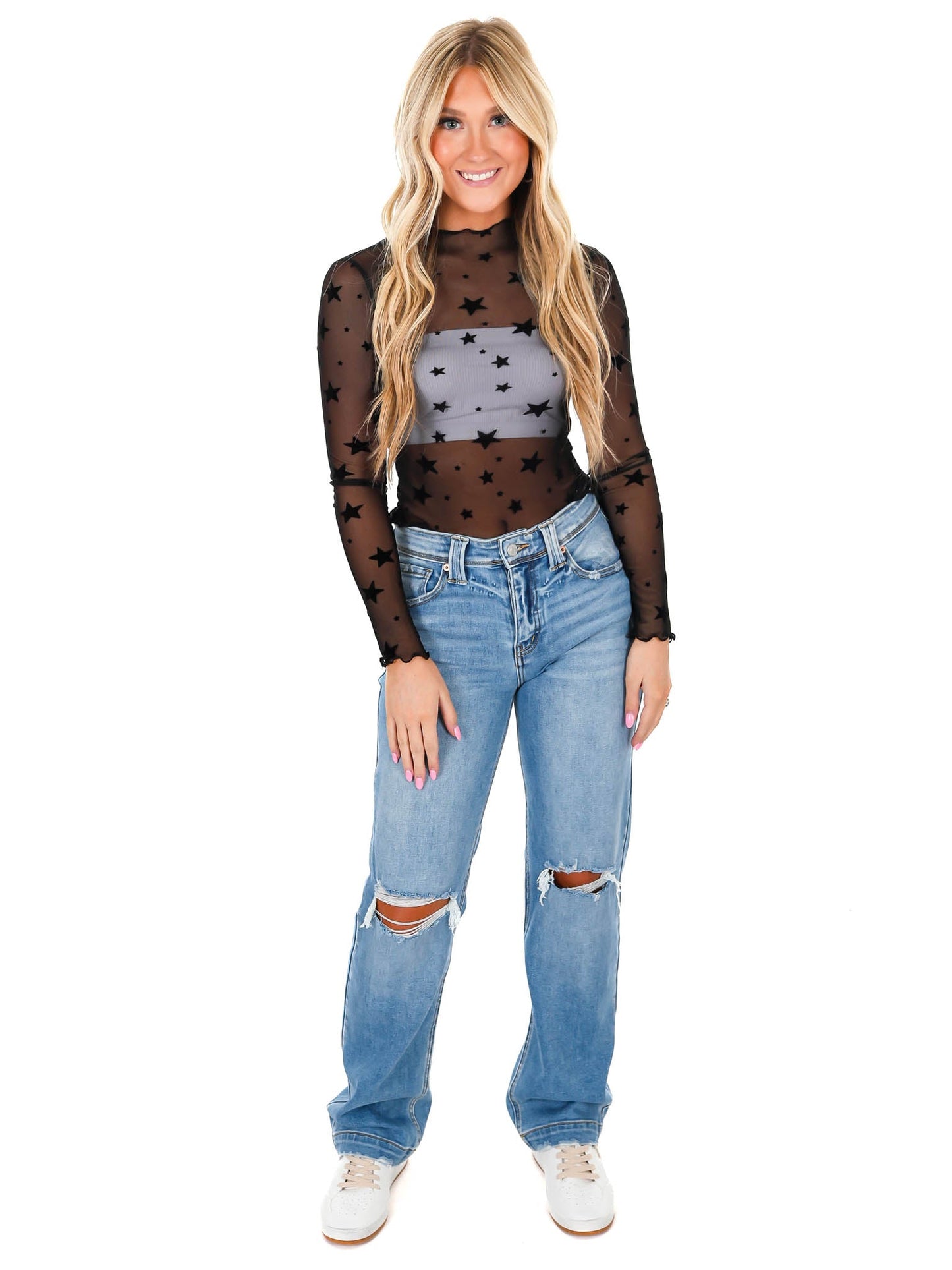 Star Player Mesh Crop Top