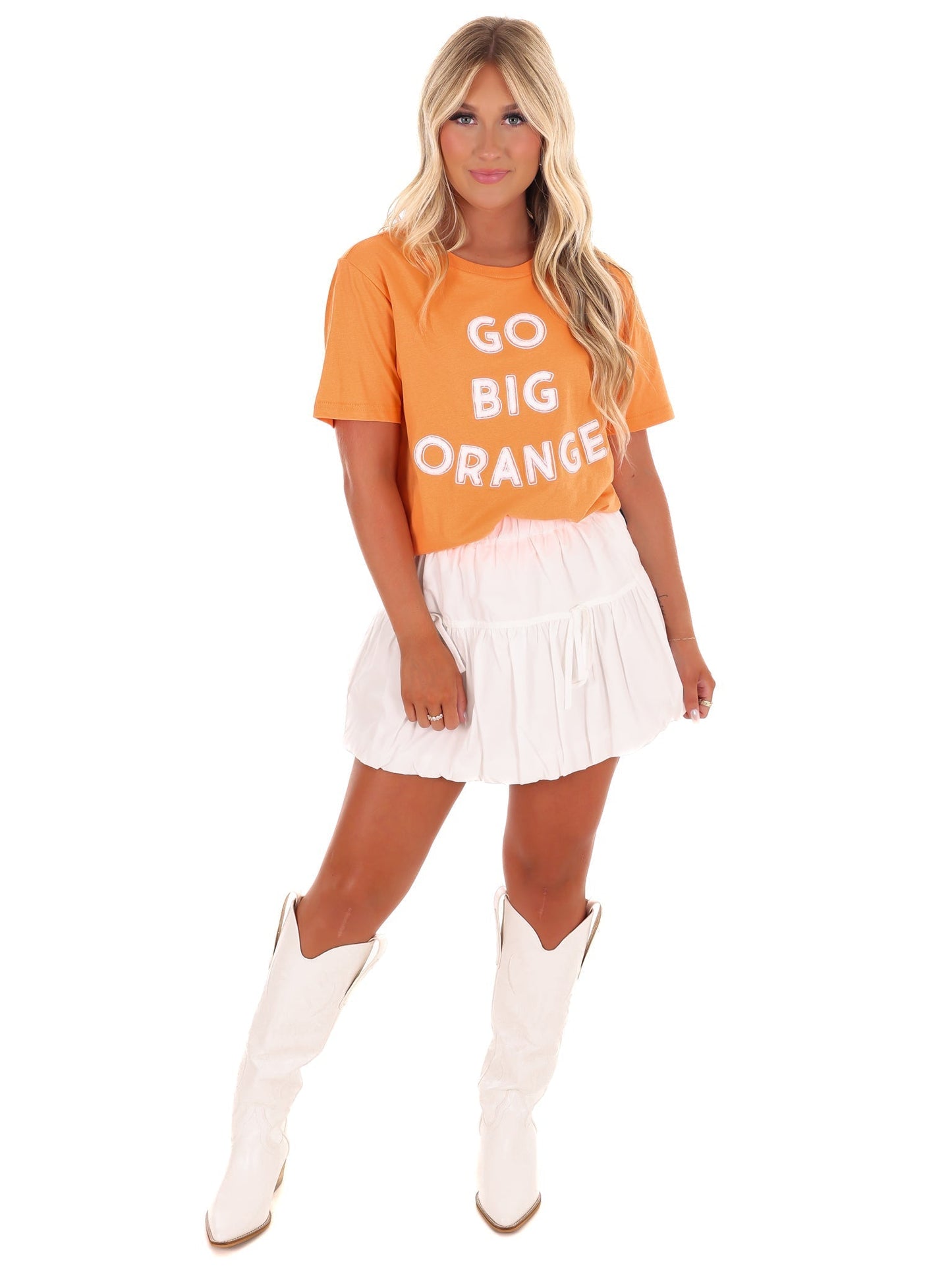 Go Big Orange Chenille Tee
