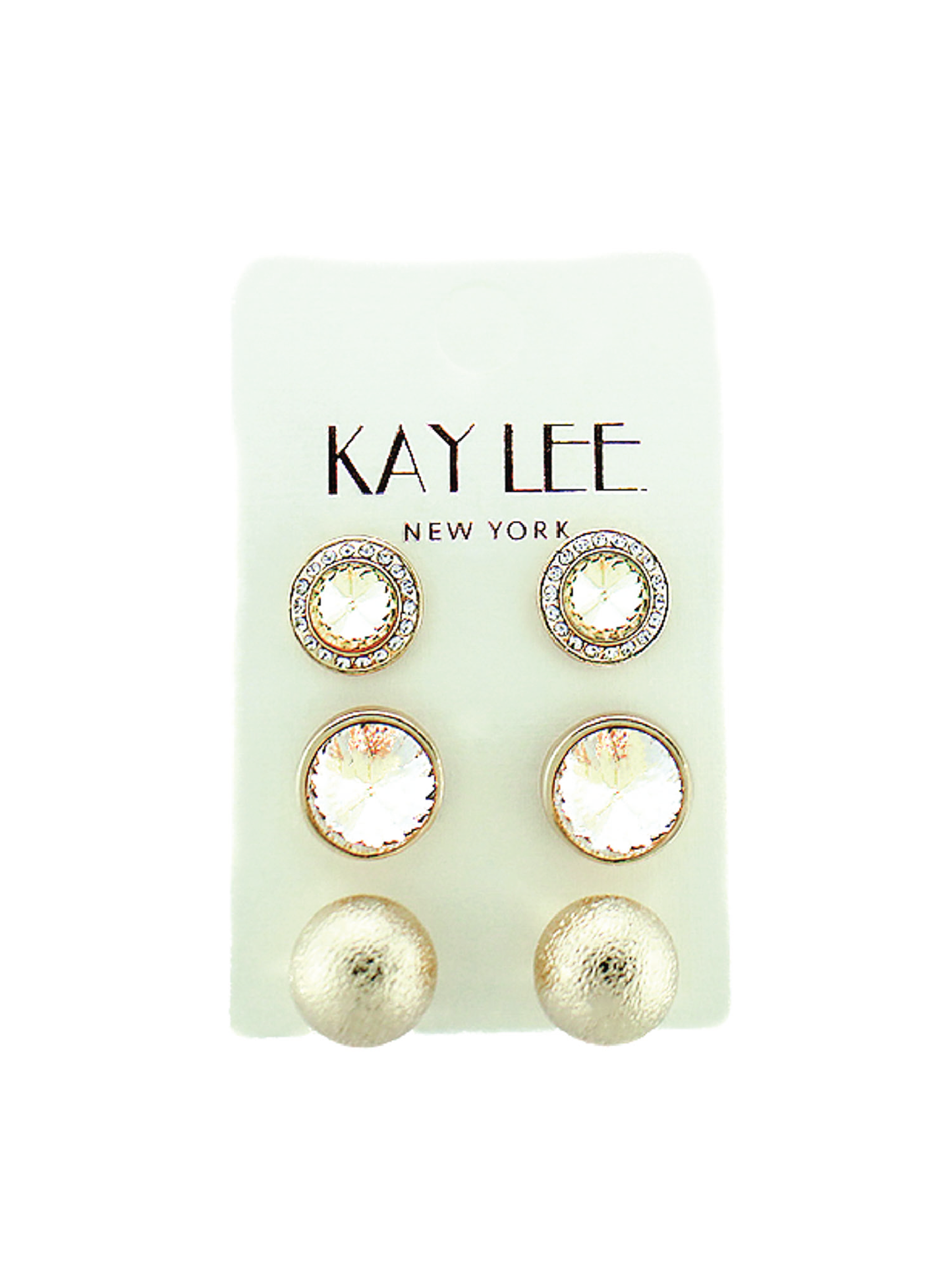 Stud 3 Pair Earring Set