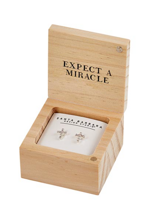 Pray. Wait. Trust. Treasure Box Earrings
